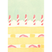 100 Writing & Crafting Papers: Foods and Sweets- cake with candles page detail