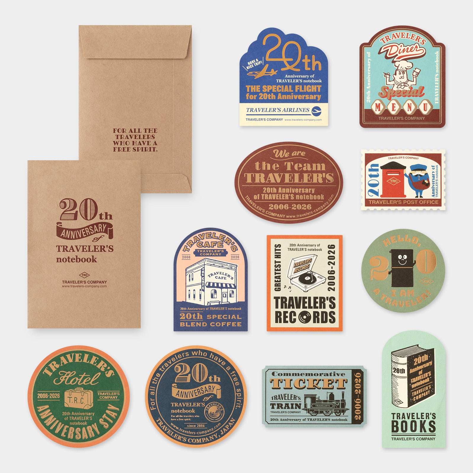 TRAVELER'S notebook 20th Anniversary Customization Set - SOLD OUT