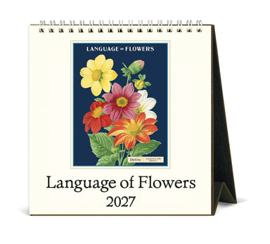 2027 Cavallini & Co. Language of Flowers Desk Calendar front cover