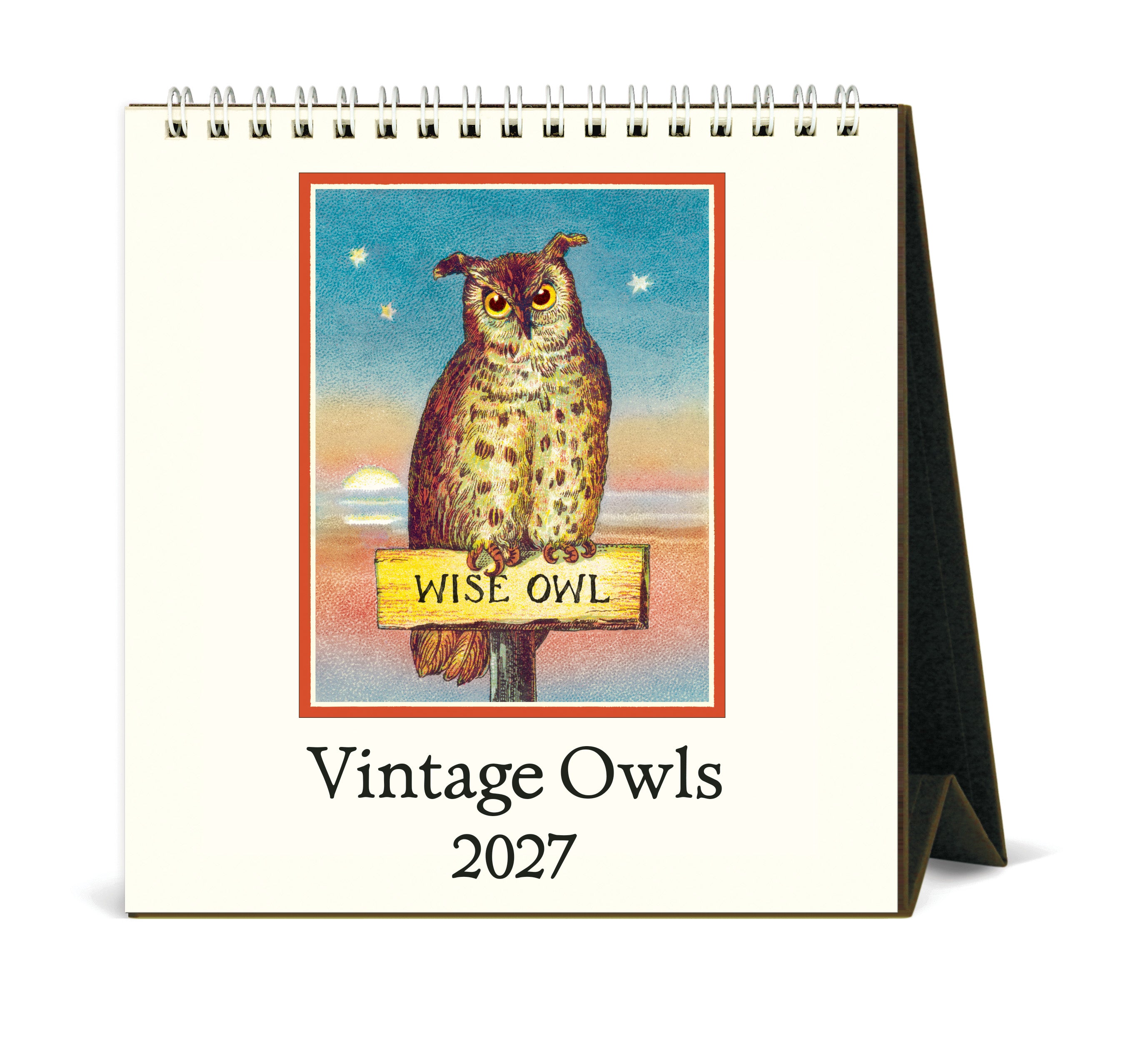 2027 Cavallini & Co. Vintage Owls Desk Calendar