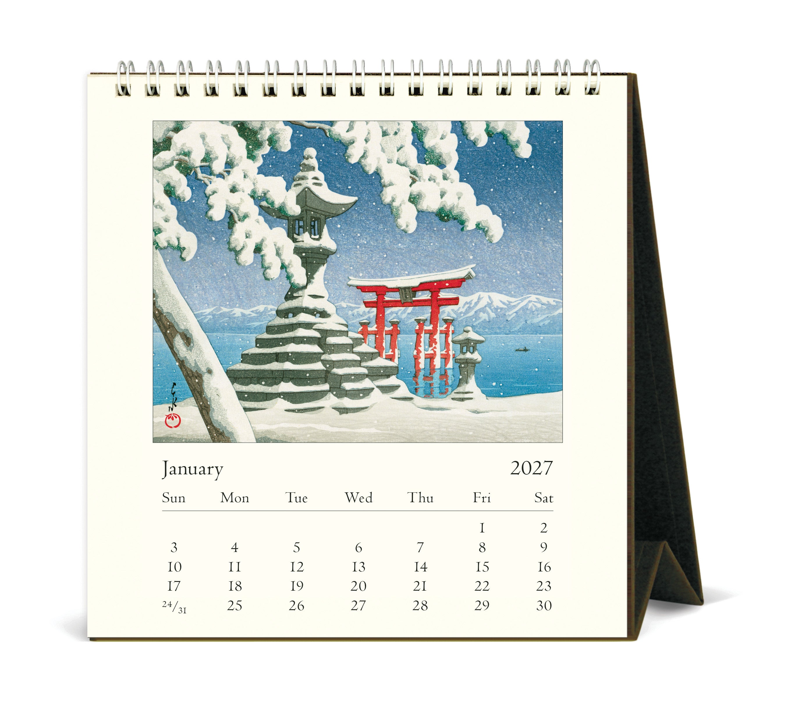 2027 Cavallini & Co. Japanese Woodblocks Desk Calendar