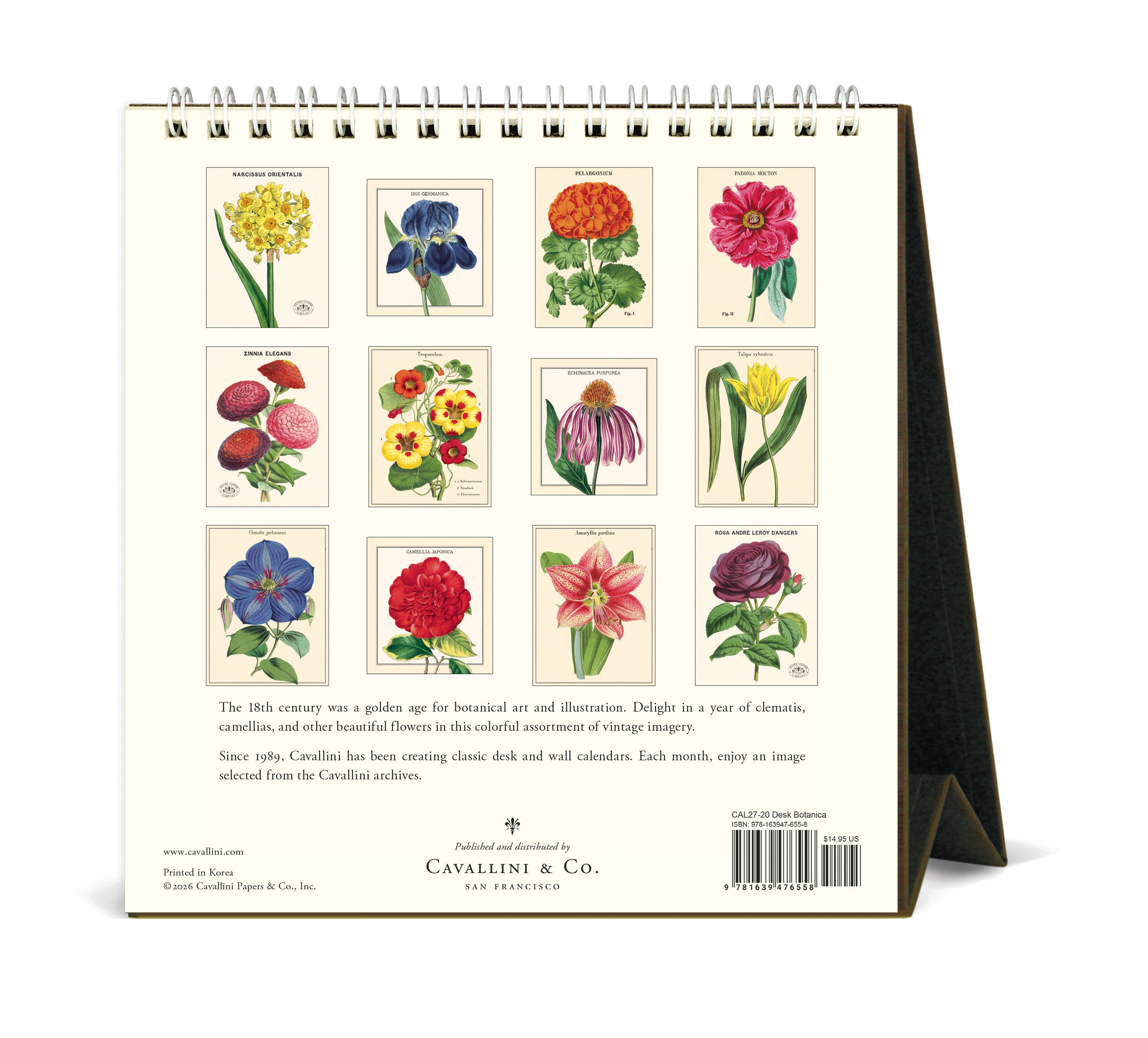 2027 Cavallini & Co. Botanica Desk Calendar
