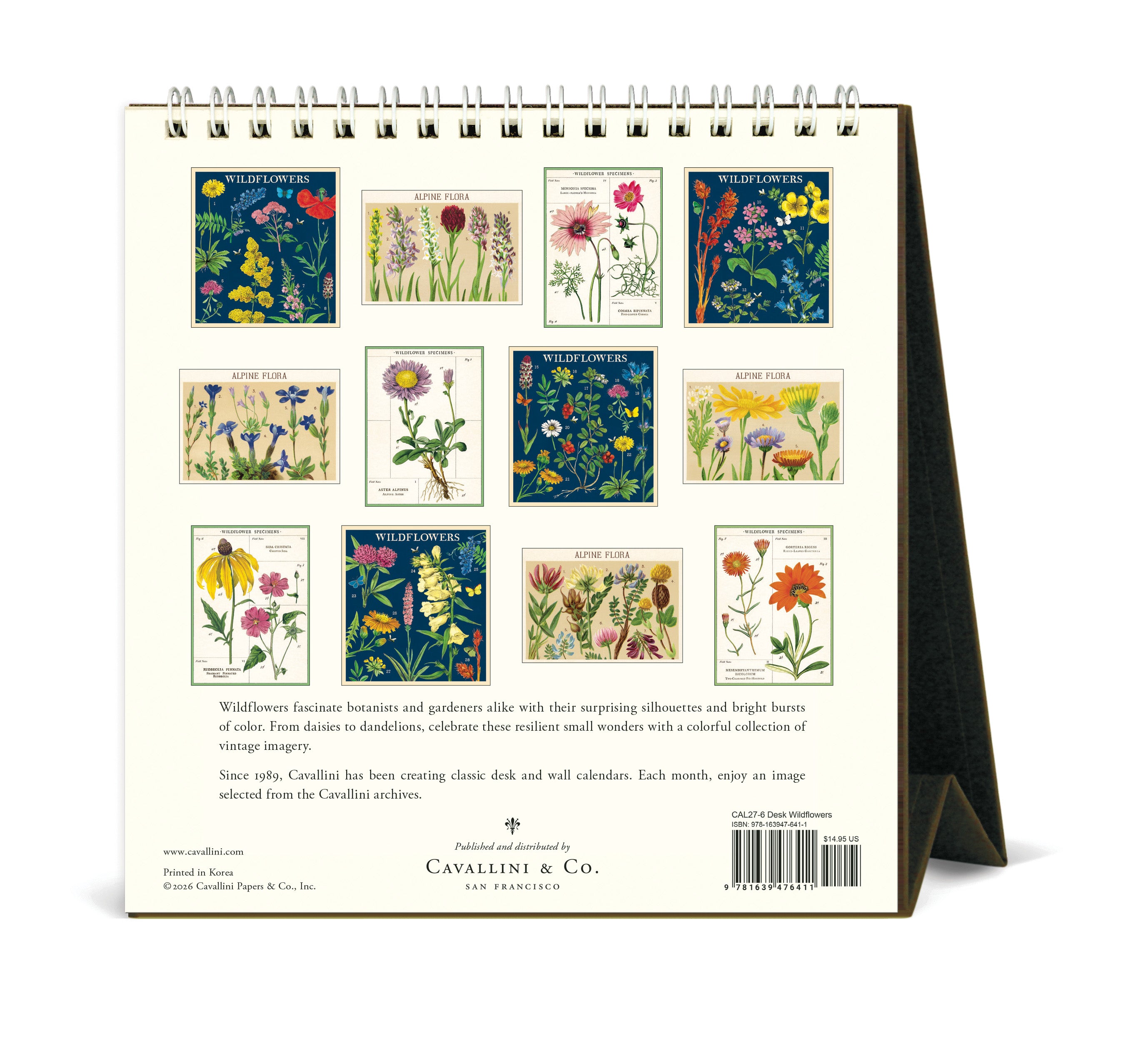 2027 Cavallini & Co. Wildflowers Desk Calendar