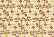 Image of Rossi 1931 Italian Decorative Paper- Flowers in Yellow and Brown