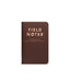Brown notebook with 'Field Notes' branding on a white background