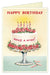 Cavallini & Co. Make a Wish Cake Blank Birthday Card