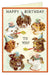 Cavallini & Co. Dog Party Single Blank Birthday Card
