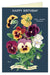 Cavallini & Co. Bouquet of Violets Single Blank Birthday Card