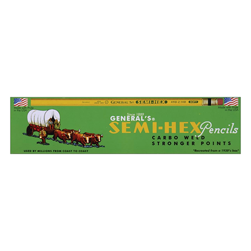 General's Pencil Semi-Hex No. 2/HB Graphite Pencil box