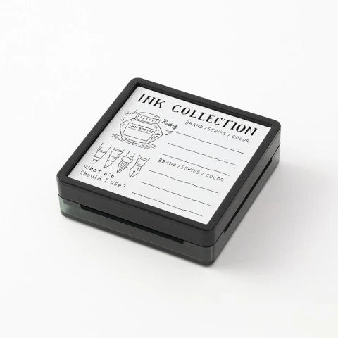 Midori Stamp Pad- Ink Collection stamp shown out of packaging on white background