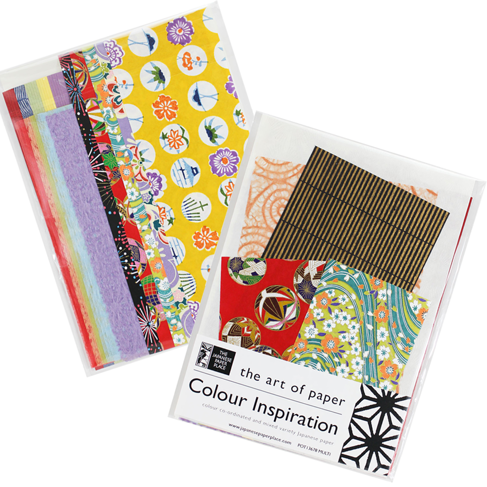 Japanese paper scrap packs- multi color variety pack