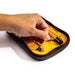 Lochby Duo Pen Pouch shown lying open with yellow interior, with two sample pens (not included) 