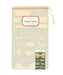 Cavallini & Co. Pasta Cotton Napkins- 4- Pack of vintage-style pasta-themed napkins with illustrations on a light green background.