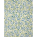 Handmade Indian Cotton Paper- Block Printed lotus floral pattern with indigo flowers and green stems- full sheet