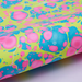Handmade Indian Cotton Paper- Marbled Stone- Neon colors detail