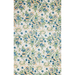 Block Printed indigo and gold pomegranate pattern with  green leaves- full sheet
