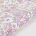 Handmade Indian Cotton Paper- Block Printed lavender and gold pomegranate pattern with  green leaves- detail