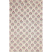 Block Printed pink and green flower pattern with  gold arches- full sheet