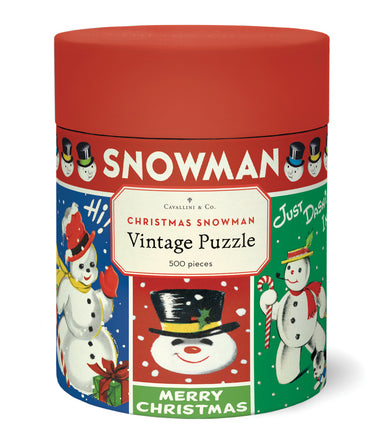 Cavallini & Co. Snowman 500 Piece Holiday Puzzle