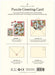 Cavallini & Co. Puzzle Greeting Card packaging with step-by-step instructions on a white background.