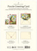 Cavallini & Co. Happy Birthday Frog Puzzle Greeting Card
- BACK OF PACKAGING- Instructions for using a Cavallini & Co. puzzle greeting card with illustrations of a frog and turtle.