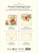 Cavallini & Co. Puzzle Greeting Card packaging with step-by-step instructions on a white background