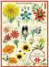Cavallini & Co.  Wildflowers Puzzle Greeting Card- Jigsaw puzzle greeting card with illustrations of wildflowers 