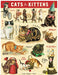 Cavallini & Co. Vintage Cats 240 Piece Mini Puzzle image showing finished puzzle