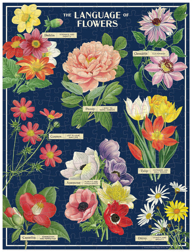 Cavallini & Co. Language of Flowers 240 Piece Mini Puzzle image showing finished puzzle