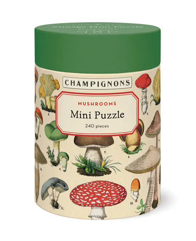 Cavallini & Co. Mushrooms 240 Piece Mini Puzzle front of package image