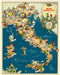 Cavallini & Co. Buon Appetito! 1000 Piece Puzzle- a food map of Italy with various food items and landmarks, featuring 'Buon Appetito!' text.