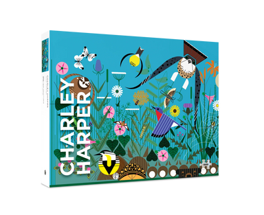 Pomegranate Charley Harper- "Wild Summer" 1000-Piece Jigsaw Puzzle- image of packaging