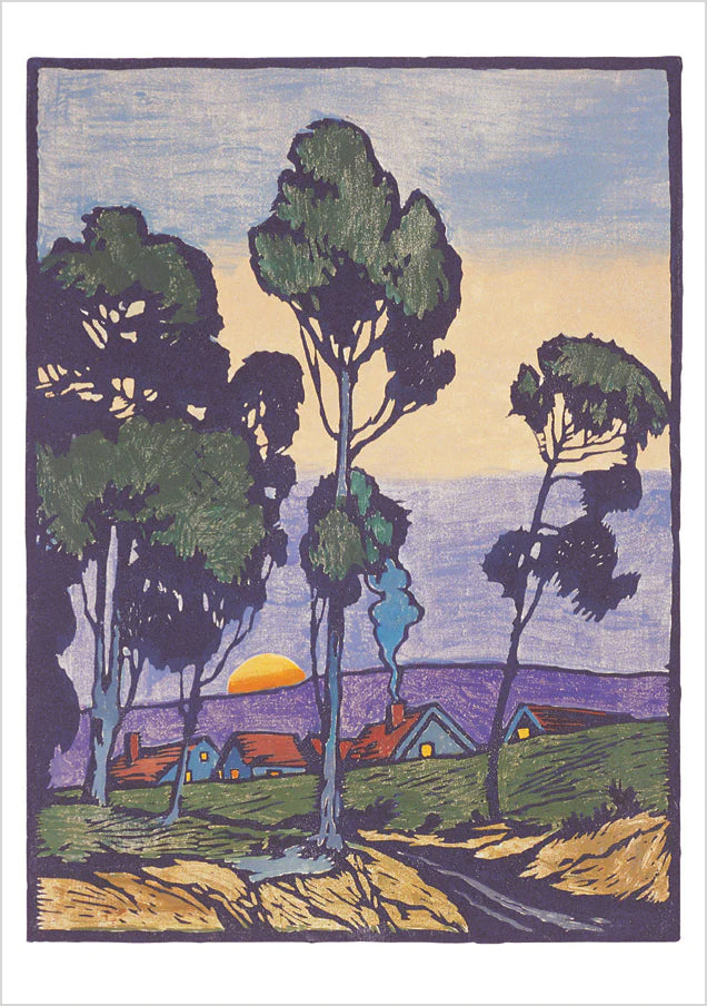 Arts & Crafts Block Prints Notecard Set by William Rice