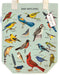 Cavallini & Co. Birdwatching Cotton Tote Bag- closeup images of bag with "vintage tote" tag hanging from handles
