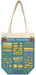 Cavallini & Co. Pasta Cotton Tote Bag- Tote bag with pasta diagram design on a blue-grey background