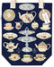 Cavallini & Co. Tea Time Cotton Tote Bag closeup view