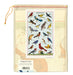 Cavallini & Co. Bird Watching Cotton Tea Towel muslin bag back image