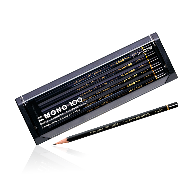 Tombow Mono 100 HB Pencil- Box of 12 or Single Pencil box of 12 and single pencil in image
