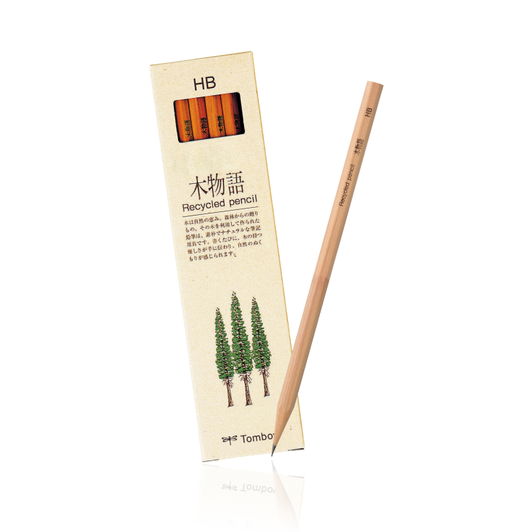 Tombow Recycled Pencil- HB (No. 2)- image showing box of pencils and a single pencil