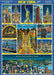 Cavallini & Co. New York City by Night Decorative Paper- an illustrated poster of New York City at night featuring famous landmarks.