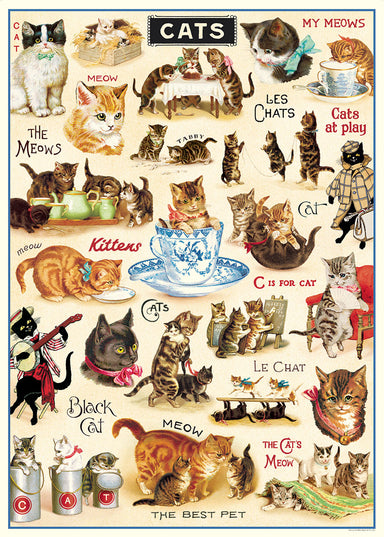 Cavallini & Co. Vintage Cats Collage Decorative Paper