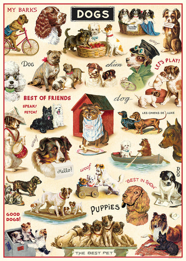 Cavallini & Co. Vintage Dogs Collage Decorative Paper