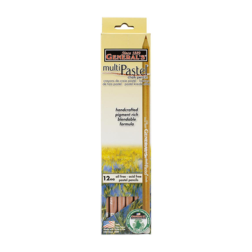 General's Pencil MultiPastel White Chalk Pencil box of 12