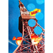 Collage of a tower with fish and a 'BAM!' sound effect against a blue background
