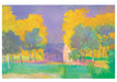 Cabin Amid Green and Orange, form 2001, by Wolf Kahn.