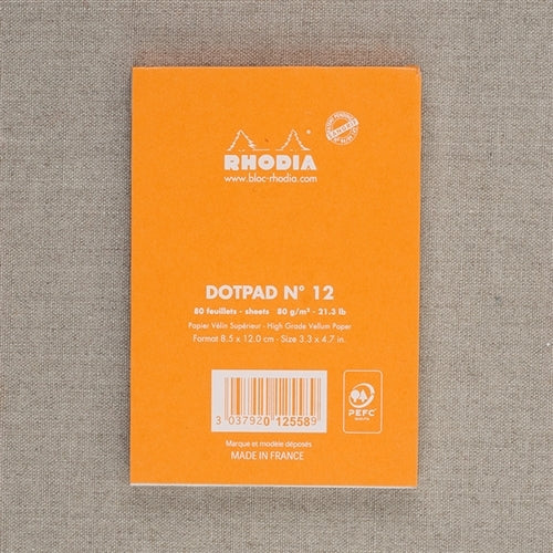 Rhodia Dot Pad- Orange, 3.38 x 3.75 inches