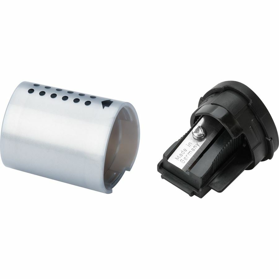 Single-hole sharpener fits standard size graphite and colored pencils.

 