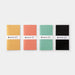 Traveler's Factory kraft notebooks come in black, yellow, turquoise, and pink colored paper. 