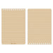 This top-spiral notebook has 50 sheets (100 pages) printed with the "universal pattern", blue ink on white paper- 1/4 inch rules with a faint 1/4 inch grid. 
