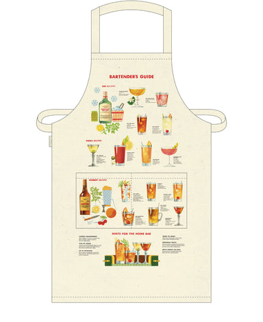 Cavallini & Co. Bartender's Guide Cotton Apron